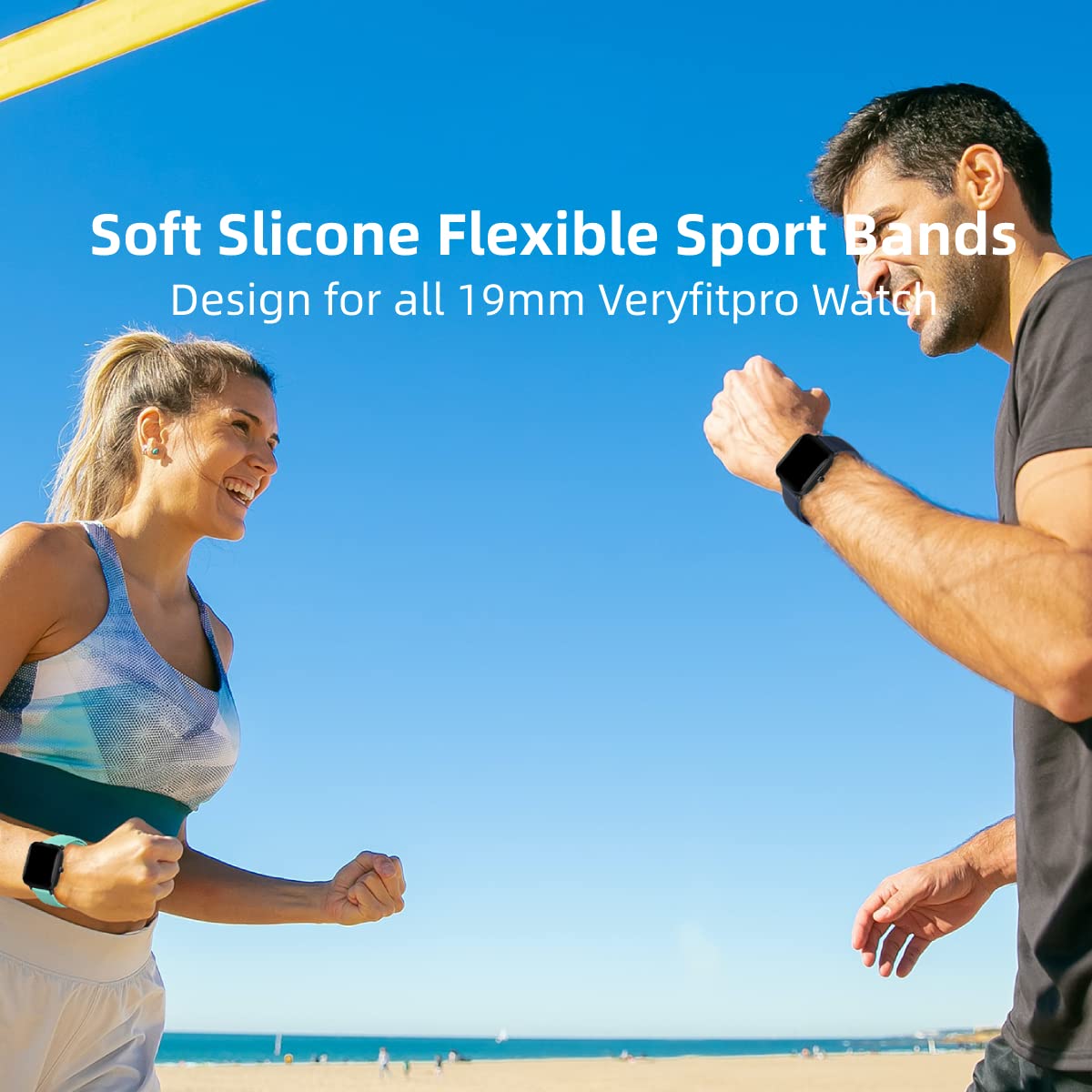 E ECSEM Replacement Watch Bands for Veryfitpro ID205L Smart Watch and ID205G,ID205S,ID205U,SW020,SW023,SW025 Smart Watch Silicone Band(6Pack) - View 2 of 7