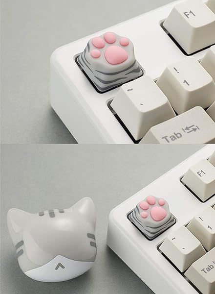 SYA SYA ZOMOPLUS Cute Cat Claws Keycaps 3D Model OEM Profile for Cherry MX Mechanical Gaming Keyboard Custom Squishy Paws Key Caps - View 2 of 7