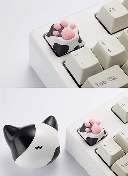 SYA SYA ZOMOPLUS Cute Cat Claws Keycaps 3D Model OEM Profile for Cherry MX Mechanical Gaming Keyboard Custom Squishy Paws Key Caps - View 3 of 7