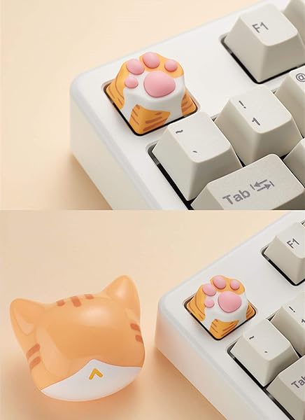 SYA SYA ZOMOPLUS Cute Cat Claws Keycaps 3D Model OEM Profile for Cherry MX Mechanical Gaming Keyboard Custom Squishy Paws Key Caps - View 4 of 7