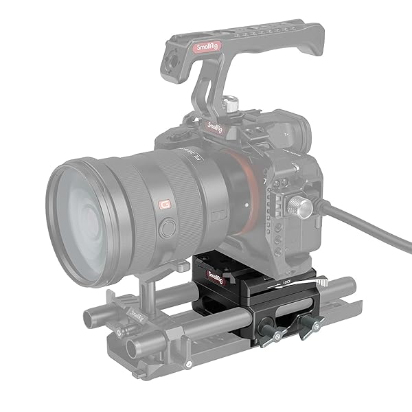 SmallRig 3067 Lightweight Base Plate Riser System - Dual 15mm Rod Clamp, Magnesium Alloy, Manfrotto Compatible, 40% Lighter