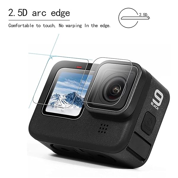 ZLMC 11PCS GoPro Hero 9 Screen Protector Kit with Tempered Glass and Rubber Lens Covers for Ultimate Protection - View 3 of 7