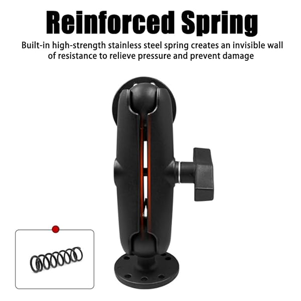 Strg Strg Double Socket Arm 1.5 Inches C Size 38mm Ball Mounts 5.7 Inch Aluminum Alloy Clamp Compatible with RAM Mount iBolt and More - View 7 of 9