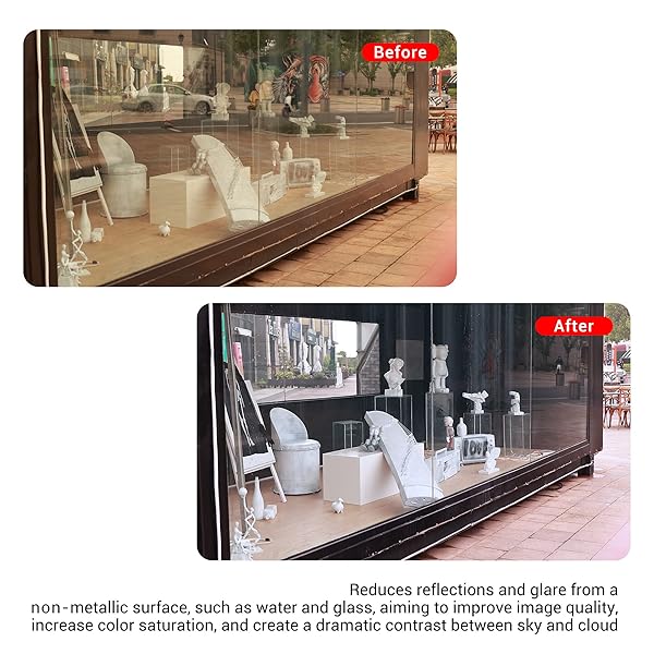 PROfezzion Profession 55mm Circular Polarizer Filter for Nikon D5600 D3500 and Sony A7 A7II Ultra Slim Multi Coated 12 Layers CPL Lens Filter - View 8 of 9