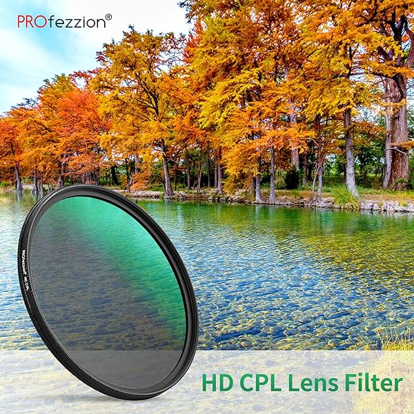 PROfezzion PROfezzion 77mm Circular Polarizer Filter for Canon and Nikon Ultra Slim Multi-Coated 12 Layers CPL Camera Lens Filter - View 5 of 9