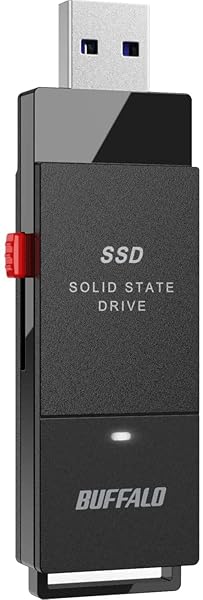 BUFFALO BUFFALO 500GB External SSD - 600MB/s USB-C & USB-A - Fast Storage for PS4/PS5, Windows & Mac