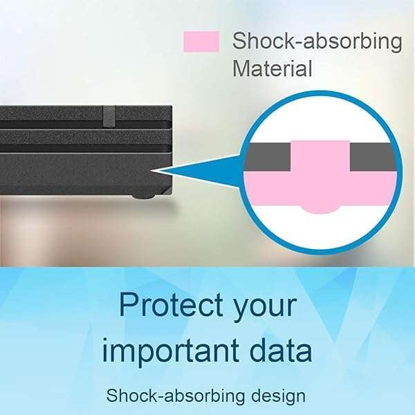 BUFFALO BUFFALO 1TB External SSD - Fast USB-C & USB-A Storage for PS4, PS5, Windows & Mac - SSD-PG1.0U3B - View 8 of 9