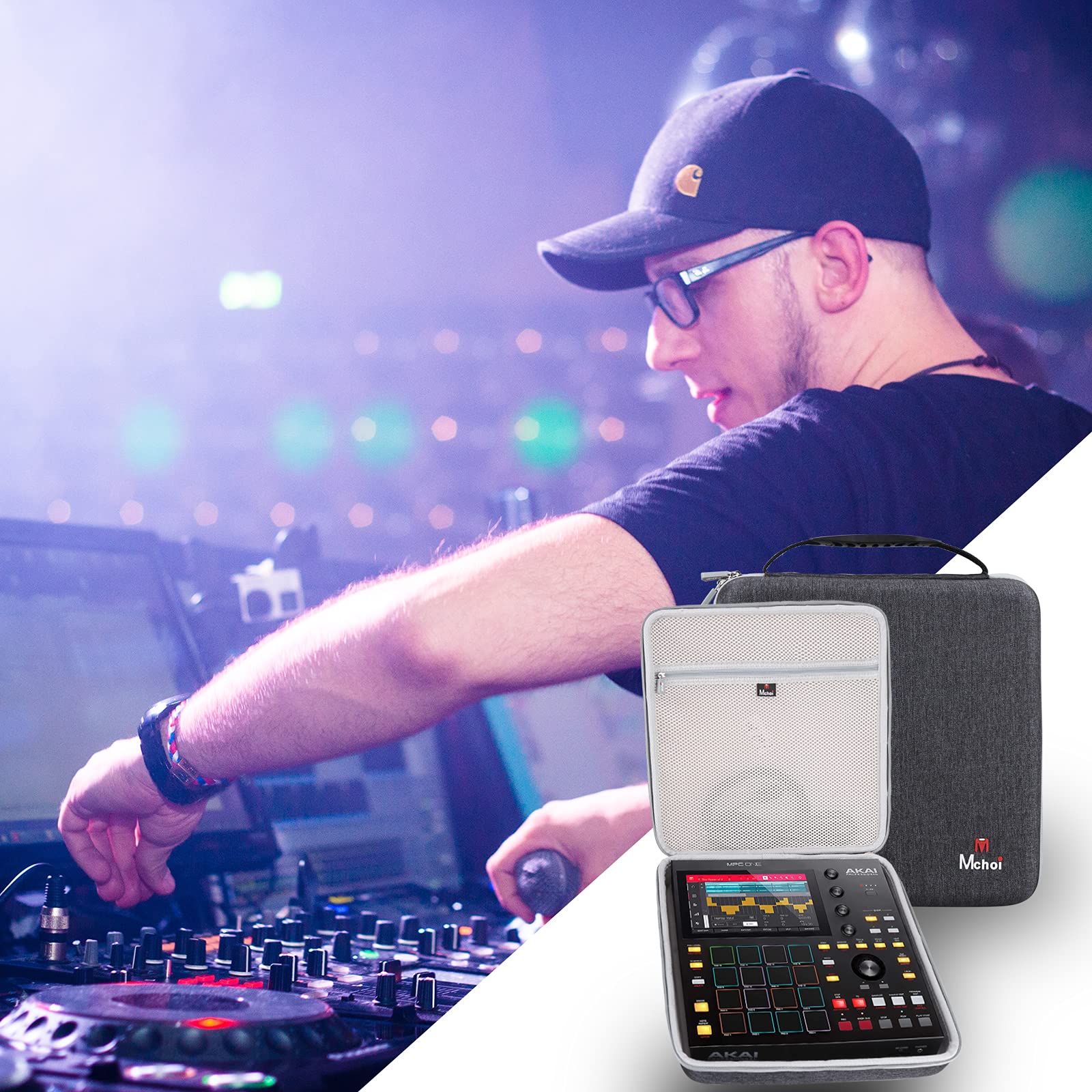 Mchoi Mchoi Hard Portable Case Compatible with Akai Professional MPC One Drum Machine Sampler MIDI Controller, Case Only - View 6 of 8