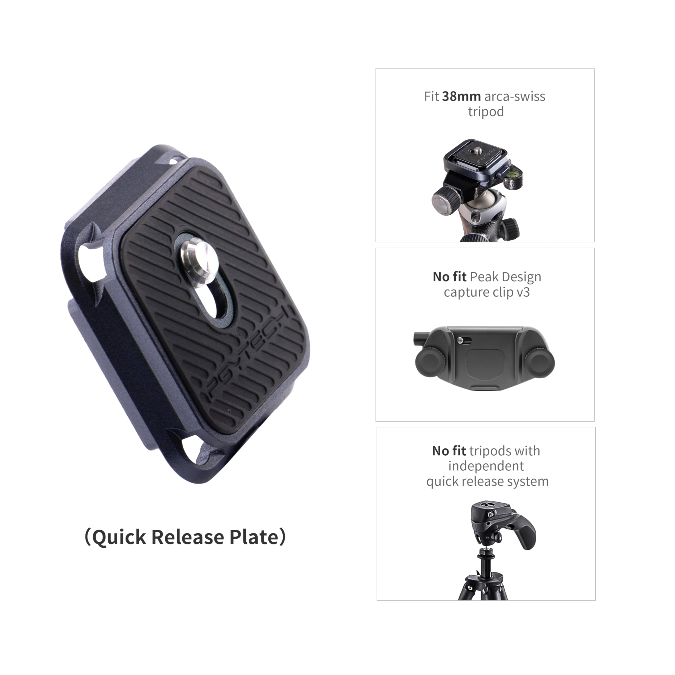 PGYTECH Arca Type Quick Release Camera Plate for Tripod Monopod Slider Arca Swiss Compatible Parts Replacement - View 3 of 8