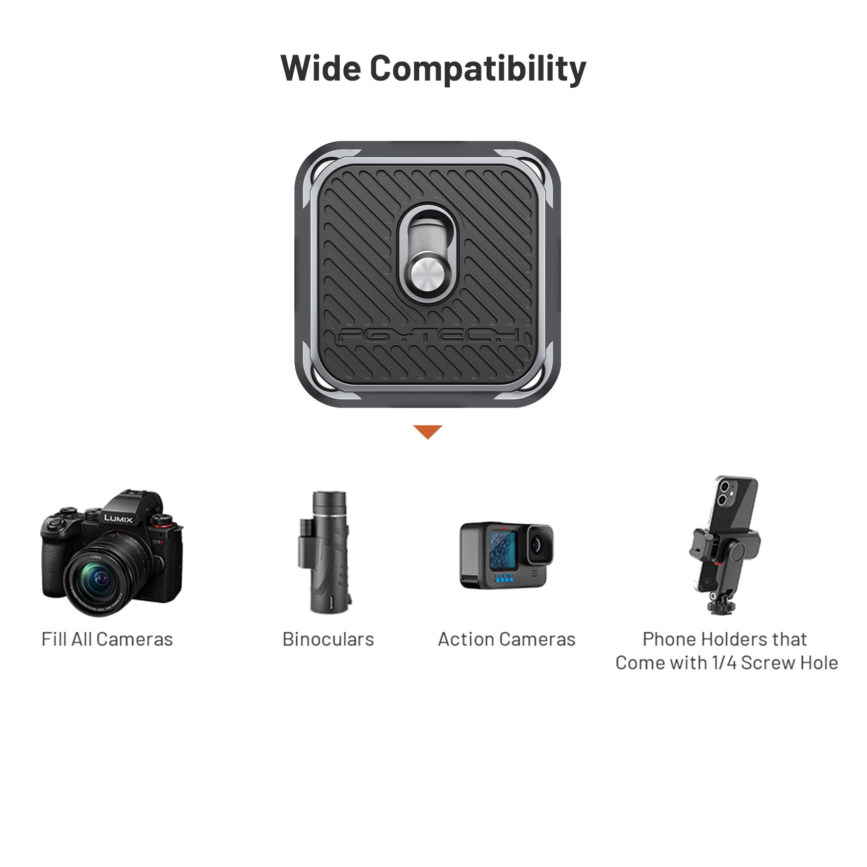 PGYTECH Arca Type Quick Release Camera Plate for Tripod Monopod Slider Arca Swiss Compatible Parts Replacement - View 4 of 8