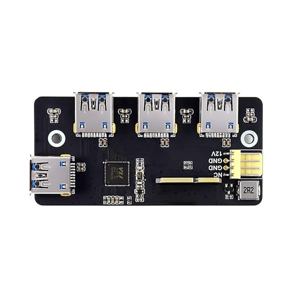 Coolwell PCIe to USB 3.2 Gen1 Adapter for Raspberry Pi CM4 with 4 High Speed USB Ports Compatible with USB 3.0 2.0 1.1
