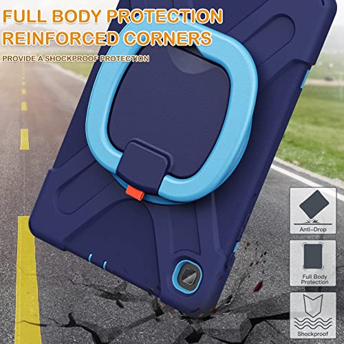 BRAECN BRAECN Galaxy Tab S6 Lite 10.4 Case Heavy Duty Silicone with Kickstand Shoulder Strap Handle Grip S Pen Holder Navy Blue - View 6 of 6