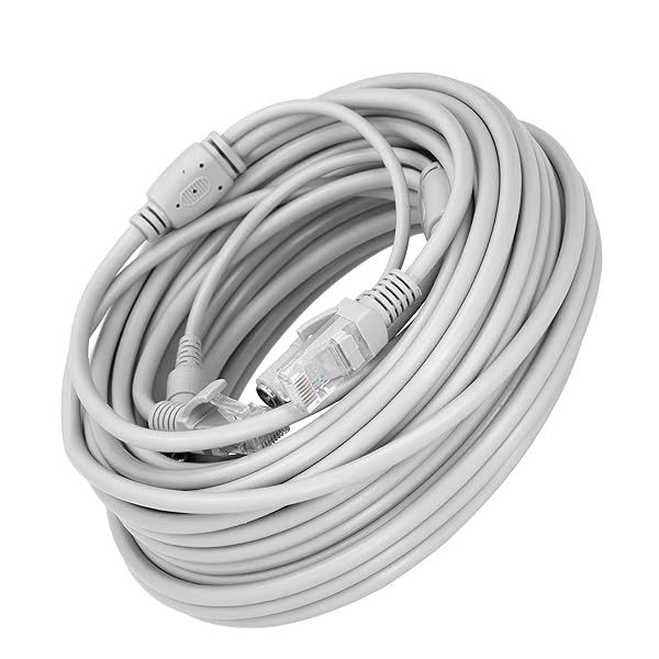 Sonew Ethernet Cable RJ45 2-in-1 Power Supply Cord for IP Camera NVR CCTV System 20M - View 6 of 9