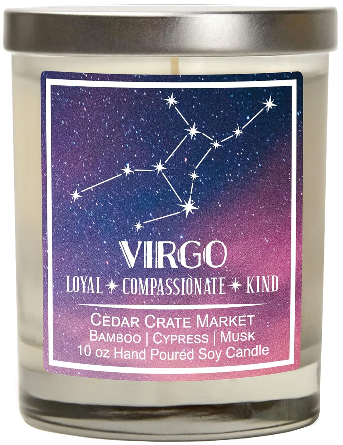 Virgo Astrology Candle - Best Friends, Friendship Gifts for Women, Men, Zodiac Birthday Gift for Virgo Friends Female, Virgo Lovers, Horoscope