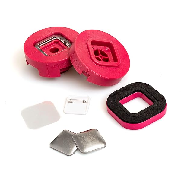 We R Memory Keepers DIY 32mm Square Buttons with We R Memory Keepers Button Press - Perfect for Bags, Crafts & Scrapbooking - View 5 of 10
