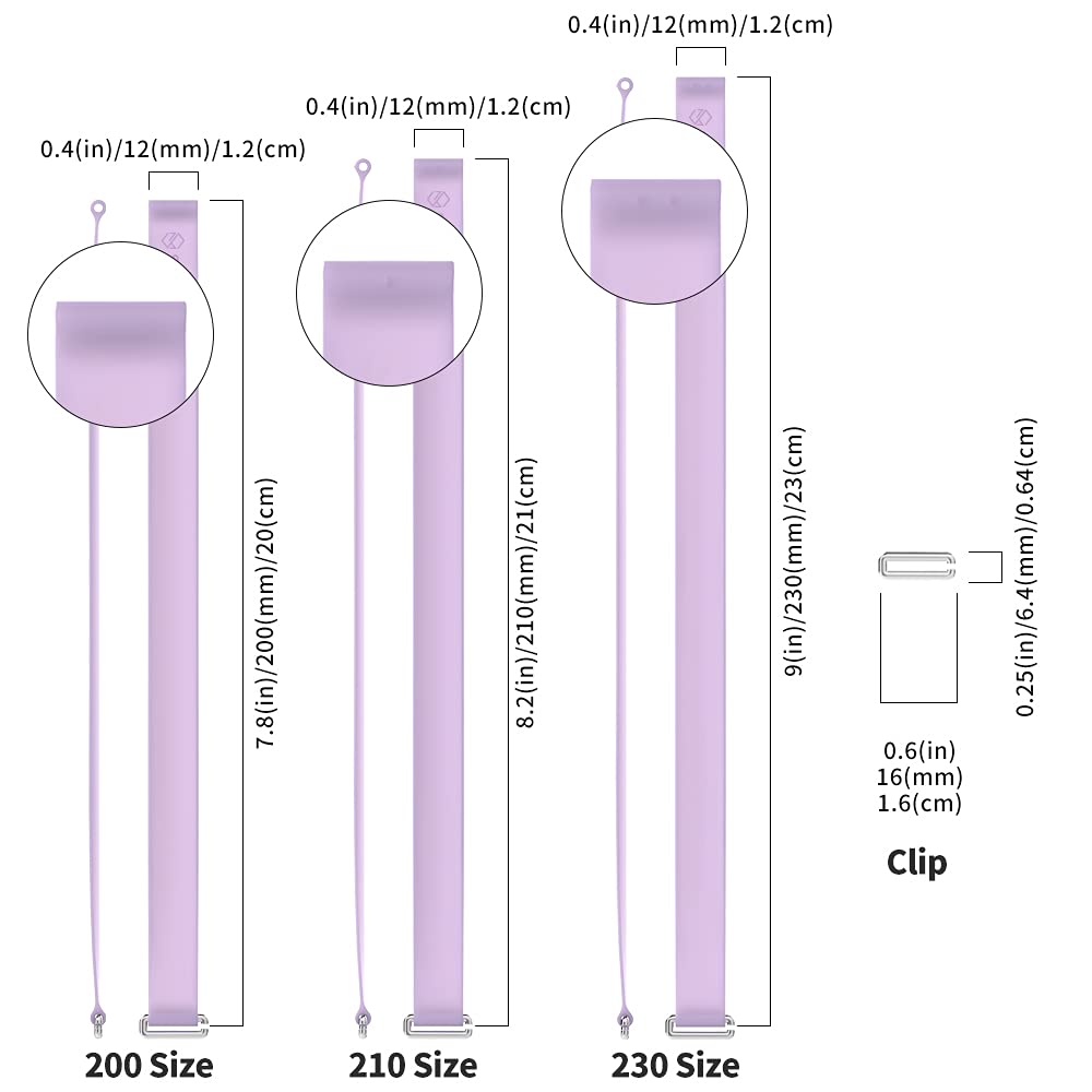 Sinjimoru Sinjimoru C-Shaped Clip Finger Phone Grip - Silicone Loop Holder for iPhone & Samsung - Lavender Color - View 6 of 8