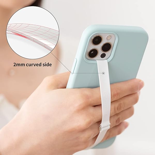 Sinjimoru C-Shaped Clip Finger Phone Grip, Sinjimoru Silicone Cell Phone Strap for Phone Case with Clip as Phone Loop Holder for iPhone Case & Samsung Phone. Sinji Loop Clip White 210 - View 5 of 10