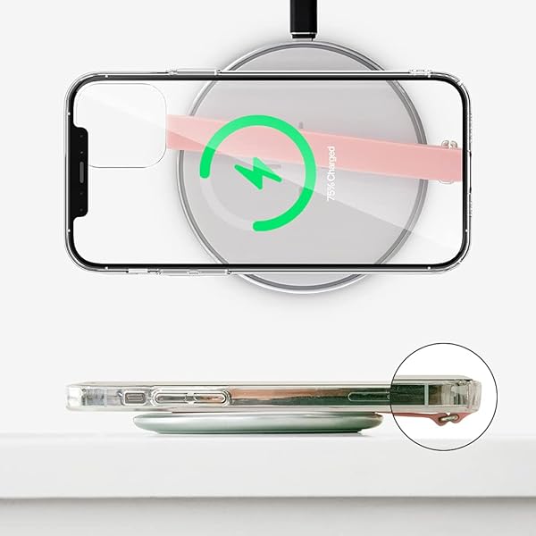 Sinjimoru Sinjimoru C-Shaped Clip Finger Phone Grip - Silicone Loop Holder for iPhone & Samsung - Pink 230 - View 6 of 9