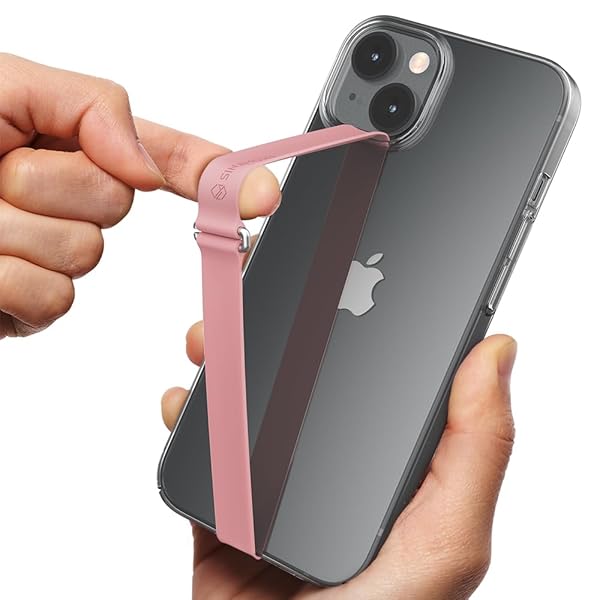Sinjimoru Sinjimoru C-Shaped Clip Finger Phone Grip - Silicone Loop Holder for iPhone & Samsung - Pink 230 - View 3 of 9
