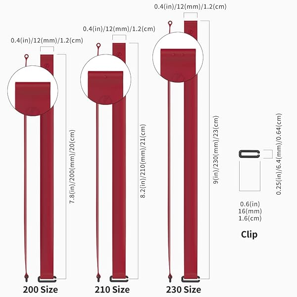 Sinjimoru Sinjimoru C-Shaped Clip Finger Phone Grip - Silicone Loop Holder for iPhone & Samsung - Wine Red - View 7 of 9