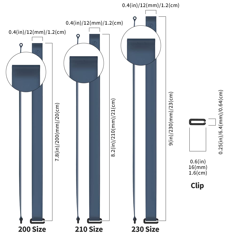 Sinjimoru Sinjimoru C-Shaped Clip Finger Phone Grip - Silicone Loop Holder for iPhone & Samsung Cases - Navy 210 - View 6 of 8