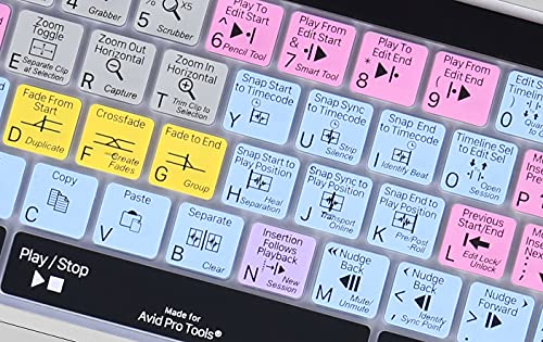 XSKN XSKN Avid Pro Tools Shortcuts Silicone Keyboard Cover for 2019 2020 MacBook Pro 16 inch A2141 13.3 inch A2251 A2289 A2338 M1 Touch Bar - View 6 of 9