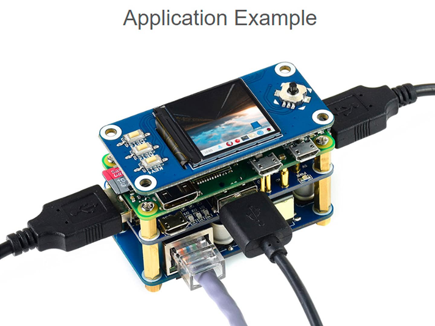 Power Over Ethernet PoE Ethernet USB HUB HAT for Raspberry Pi Zero Zero W Zero WH with 3 USB 2.0 Ports and RJ45 Ethernet Port - View 7 of 7