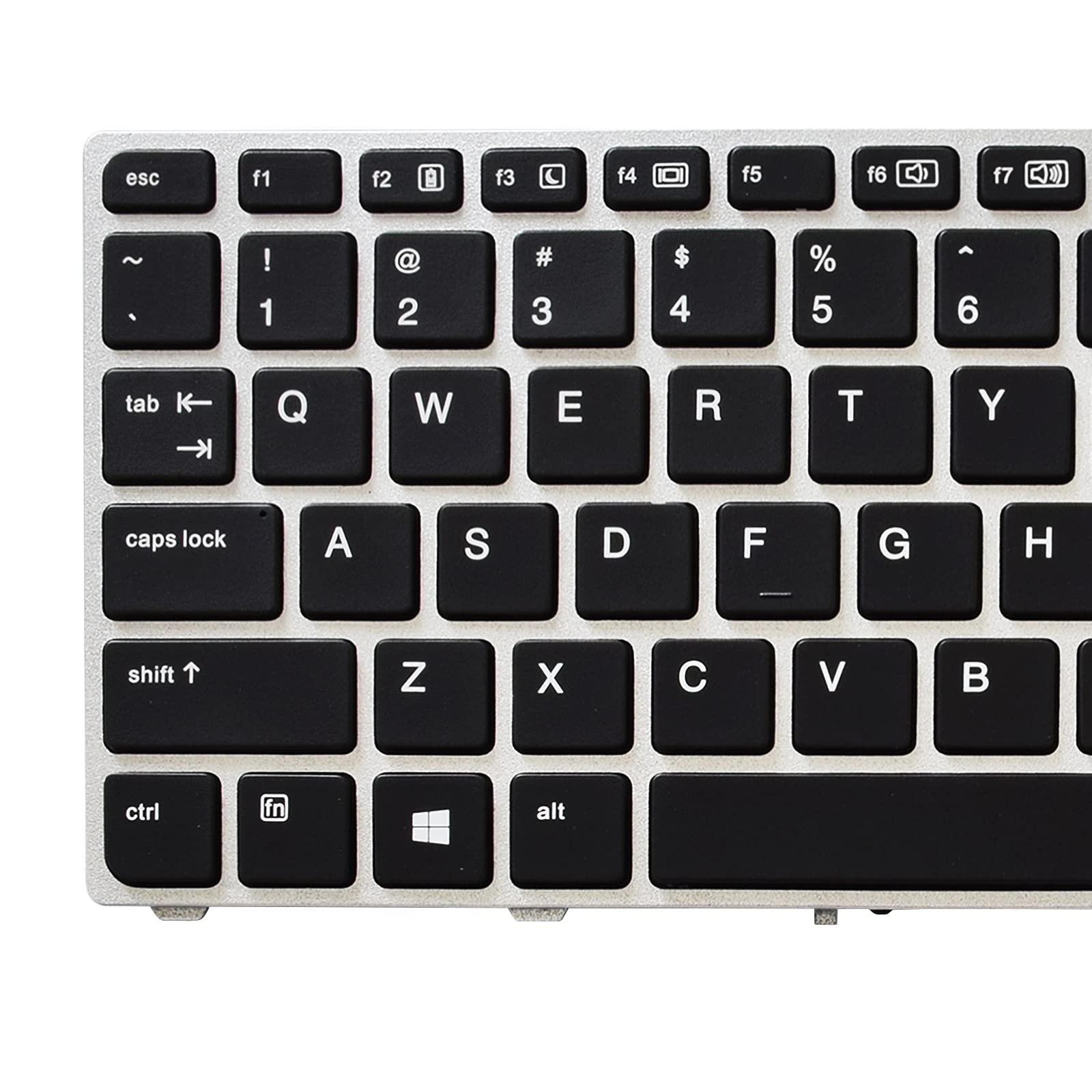 SUNMALL Backlit Keyboard Replacement for HP Elitebook Folio 9470m 9480m Silver Frame US Layout - View 4 of 7