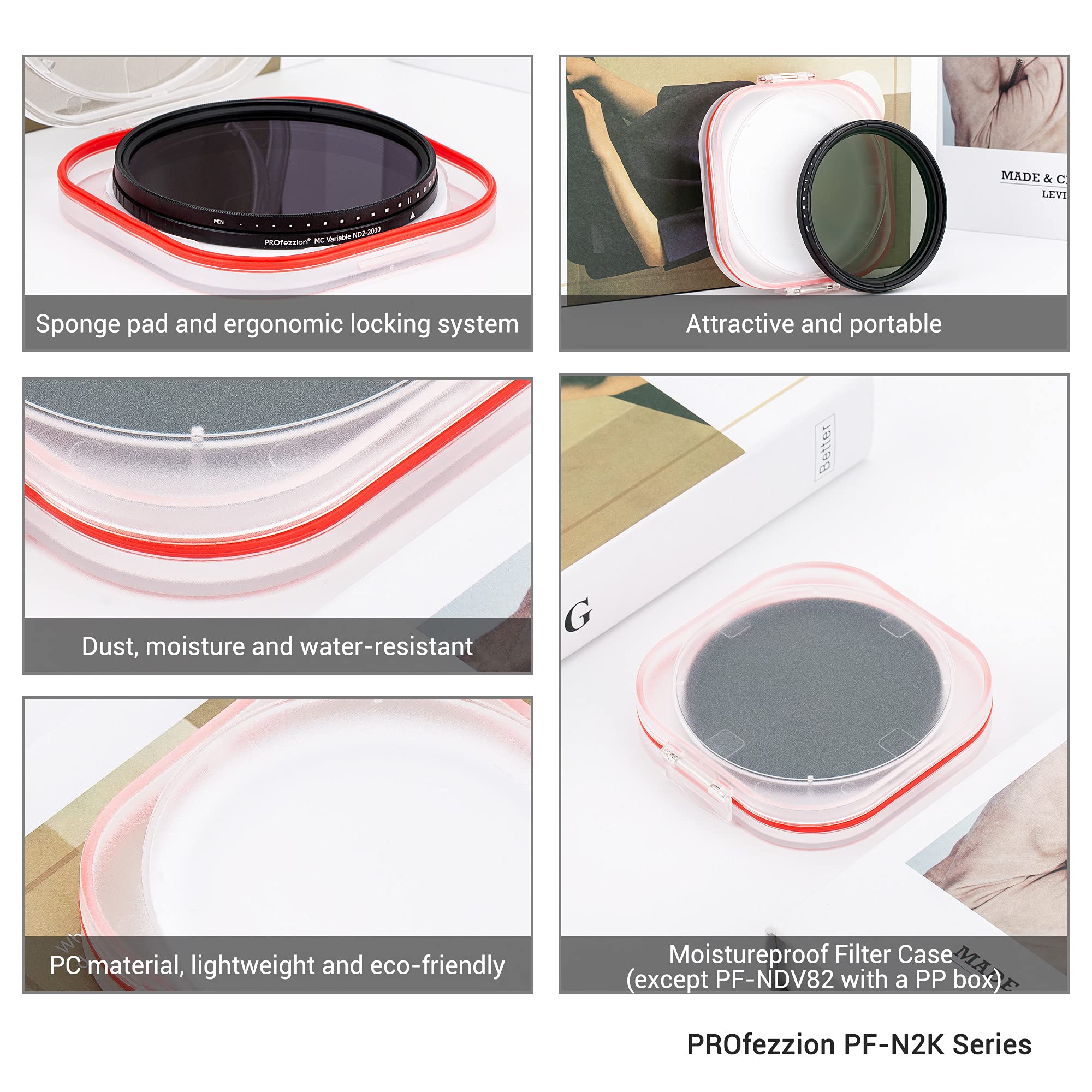 PROfezzion 62mm Variable ND Filter ND2-ND2000 for Fujifilm Sony Nikon and Other 62mm Camera Lenses - View 7 of 8