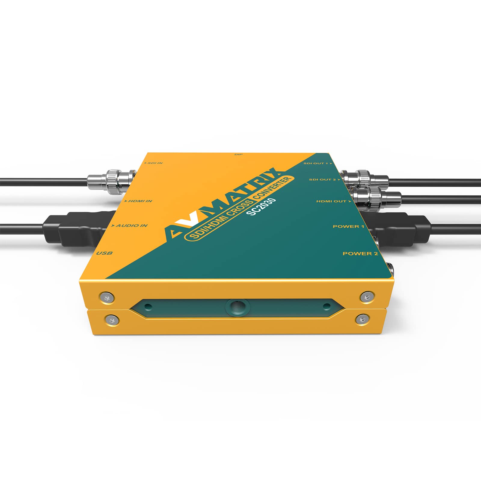 AVMATRIX SC2030 3G-SDI HDMI Scaling Cross Signal Converter with Analog Audio Embedding and DIP Switches - View 2 of 8