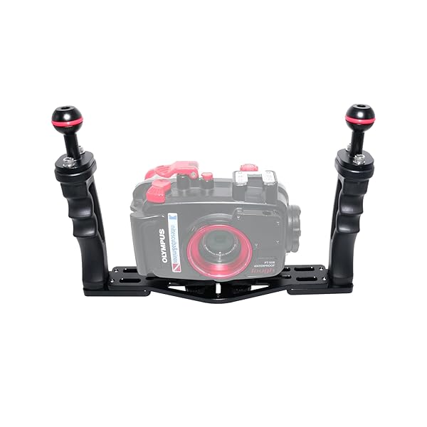 nitescuba NS10 Underwater Camera Tray with Extendable Handle Grips for GoPro & RX100 - Durable Aluminum & Rubber Design