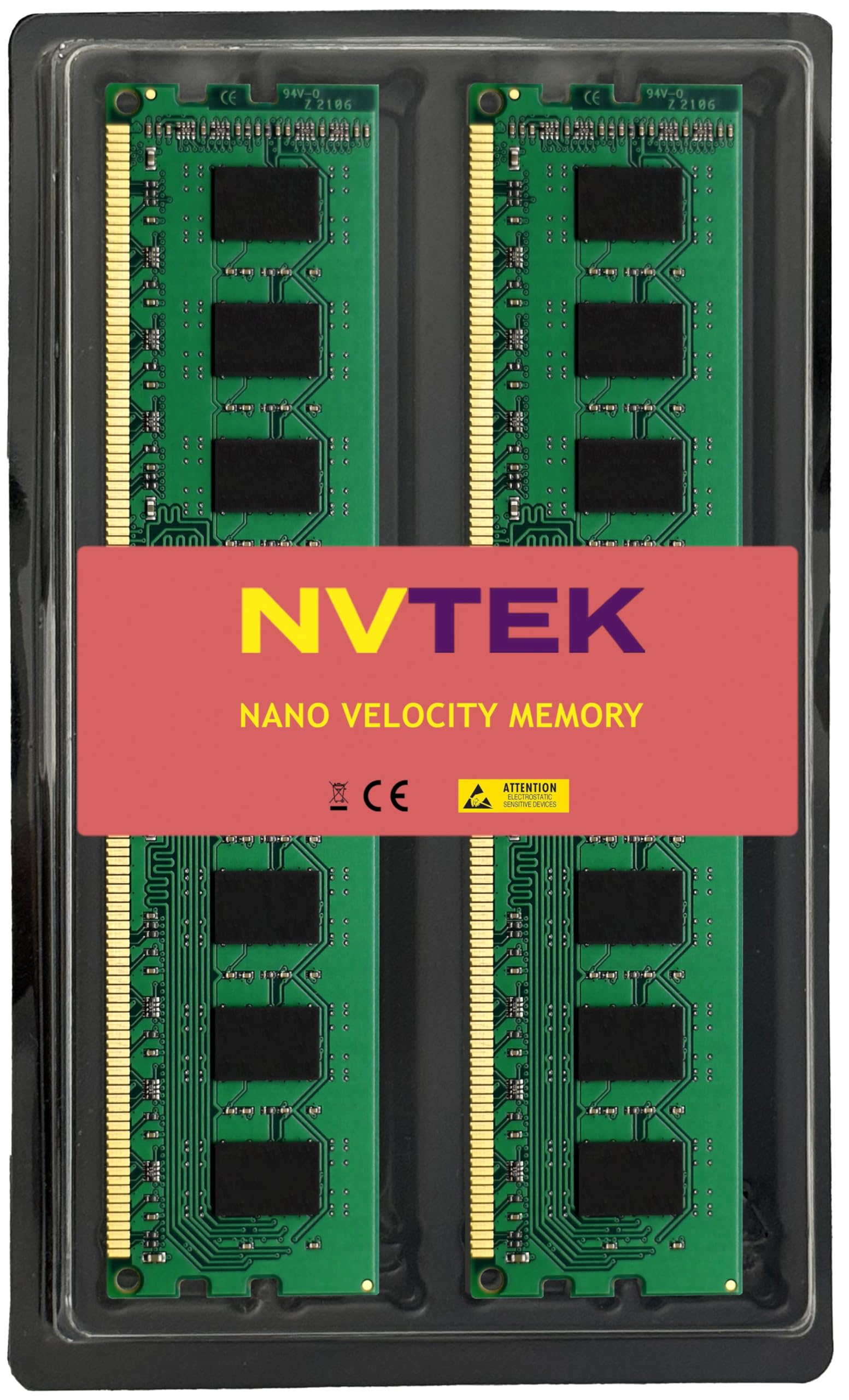 NVTEK 16GB DDR3 1600MHZ PC3-12800 UDIMM 2Rx8 1.35V 240-PIN Non-ECC Desktop Memory Kit - View 3 of 5