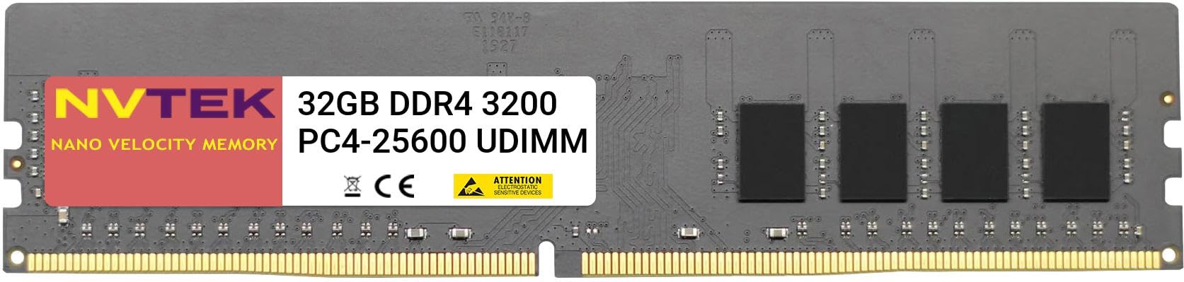 NVTEK 32GB DDR4 3200 PC4 25600 Non ECC UDIMM Desktop RAM Memory Upgrade for Enhanced Performance