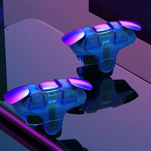 Newseego Newseego Mobile Game Controller Trigger Upgraded Version Colorful Sensitive Shoot Aim Button for Android iOS Blue - View 6 of 7