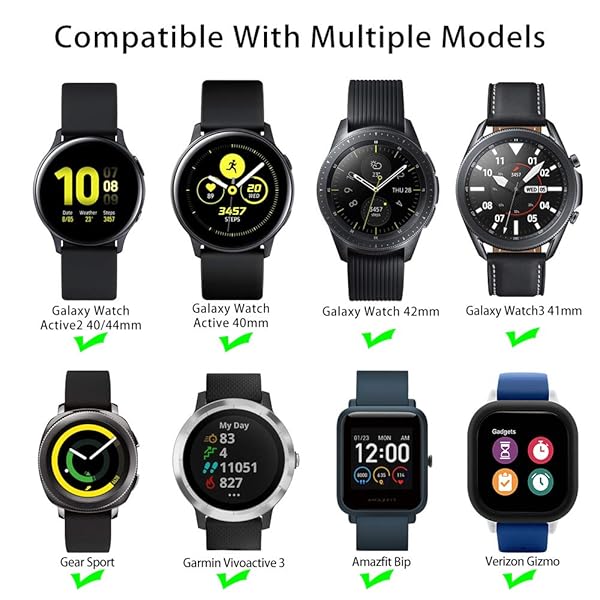TOOLAIK TOOLAIK 20mm Silicone Floral Watch Bands for Samsung Galaxy Watch 4/5 & Active 2 - Stylish & Durable for Men & Women - View 6 of 8