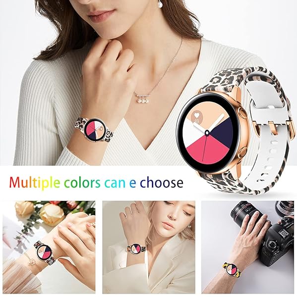 TOOLAIK TOOLAIK Floral Bands for Samsung Active 2 & Galaxy Watch - Stylish 40mm/44mm Silicone Bands for Men & Women - View 8 of 8