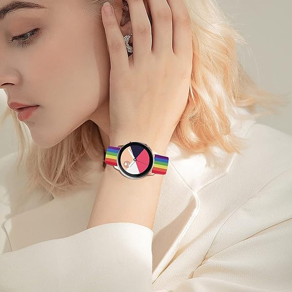 TOOLAIK TOOLAIK Rainbow Bands for Samsung Active 2 & Galaxy Watch - 40mm/44mm Silicone Bands for Men & Women - View 6 of 8
