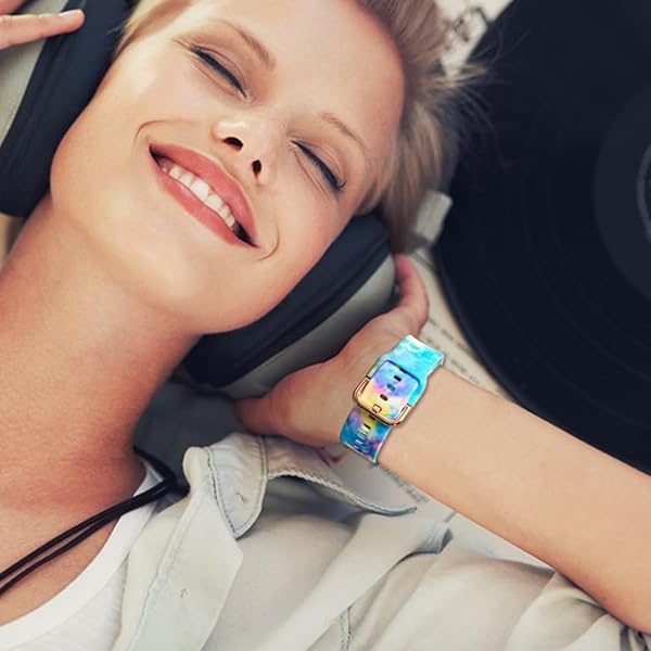 TOOLAIK TOOLAIK Floral Bands for Samsung Galaxy Watch 6/5/4 & Active 2 - Stylish 20mm Silicone Bands for Men & Women - View 6 of 10