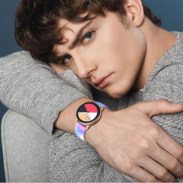 TOOLAIK TOOLAIK Floral Bands for Samsung Galaxy Watch 6/5/4 & Active 2 - Stylish 20mm Silicone Bands for Men & Women - View 10 of 10