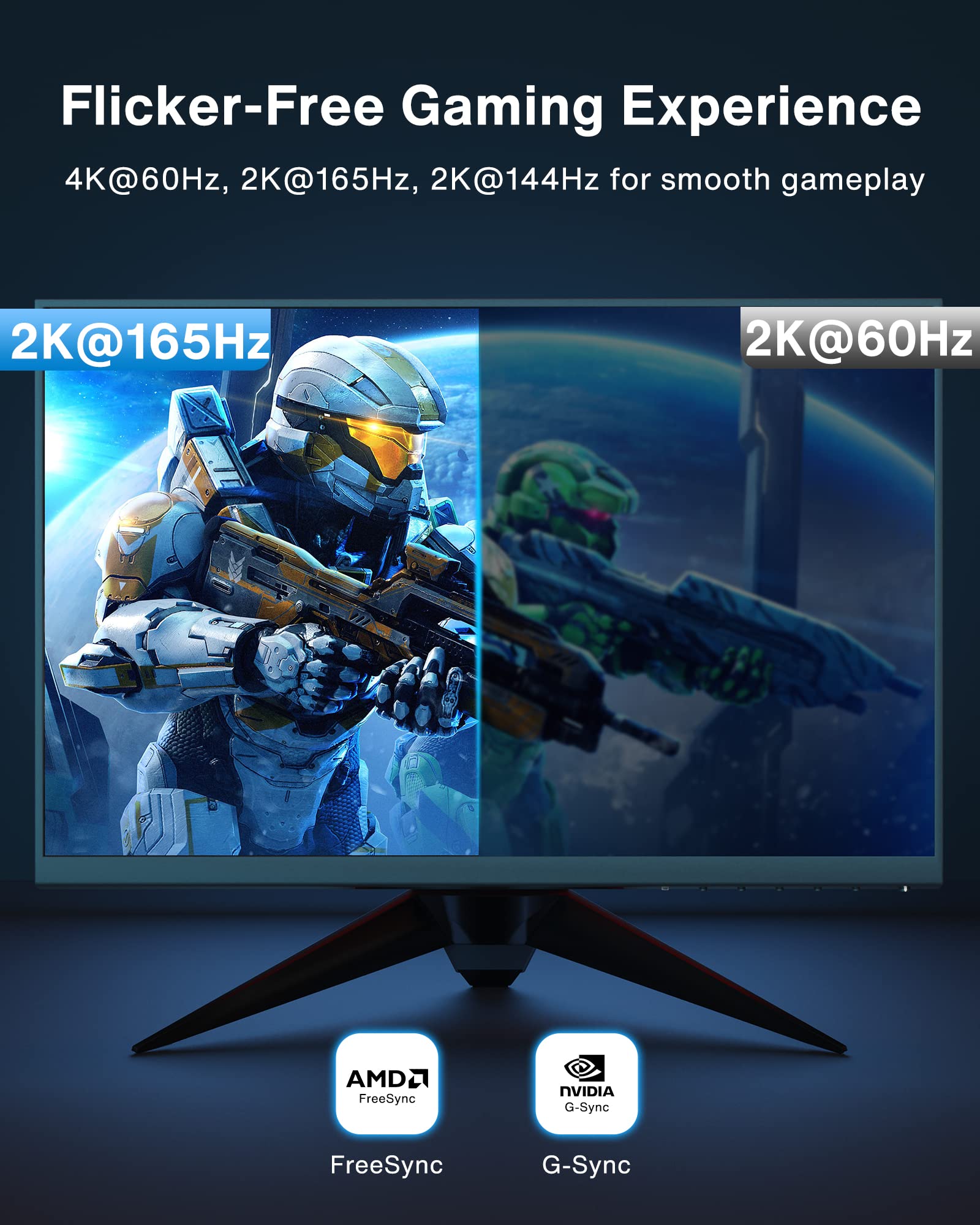 IVANKY 1.6ft Short DisplayPort Cable 4K 60Hz 2K 144Hz Nylon Braided Compatible with Gaming Monitor TV PC Laptop - View 3 of 7