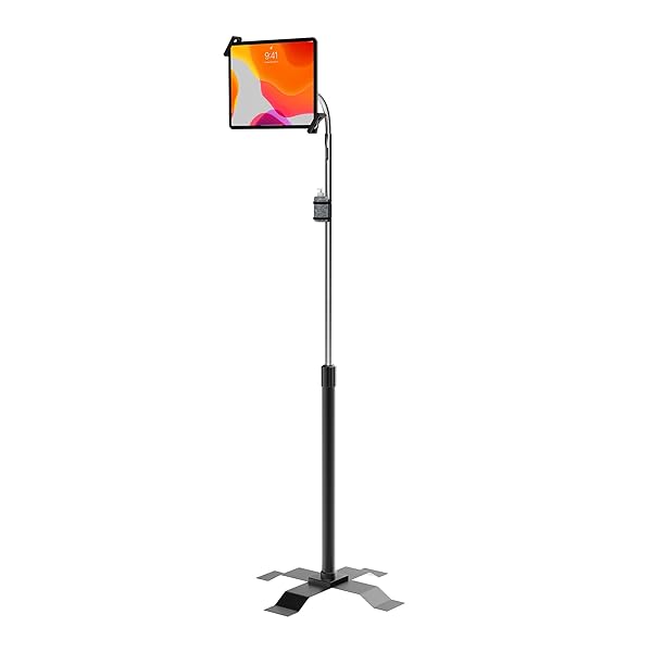 CTA Digital Add-On Sanitizer Bottle Holder Metal Bracket for Reception Desks Black CTA Mobile Floor Stands and Products - View 7 of 8