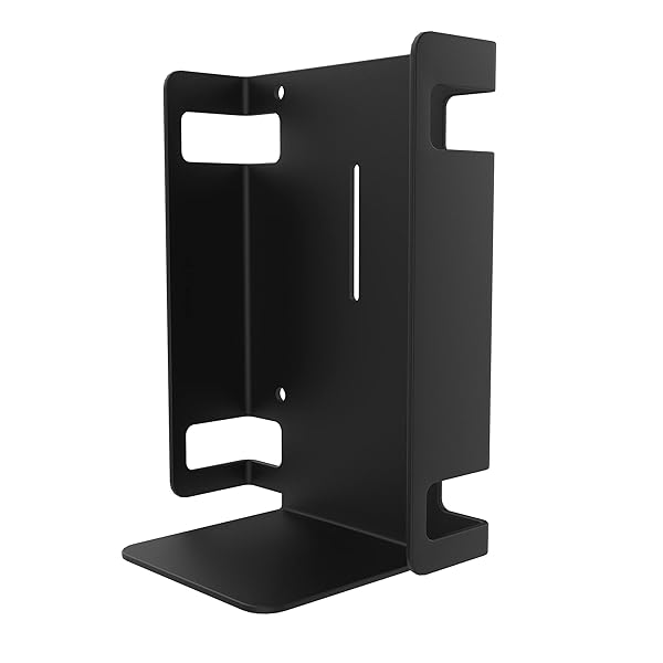 Add-On Sanitizer Bottle Holder Metal Bracket for Reception Desks Black CTA Mobile Floor Stands and Products