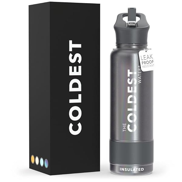 COLDEST 40 oz Sports Water Bottle - Leak Proof, Vacuum Insulated, Hot & Cold, Double Walled Metal Canteen in Stardust Glitter