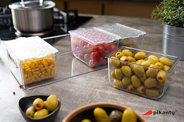 Pikanty Pikanty Condiment Server with 4 Removable Containers and Lids Perfect for Parties BBQs and Picnics Dishwasher Safe Made in the USA - View 4 of 7