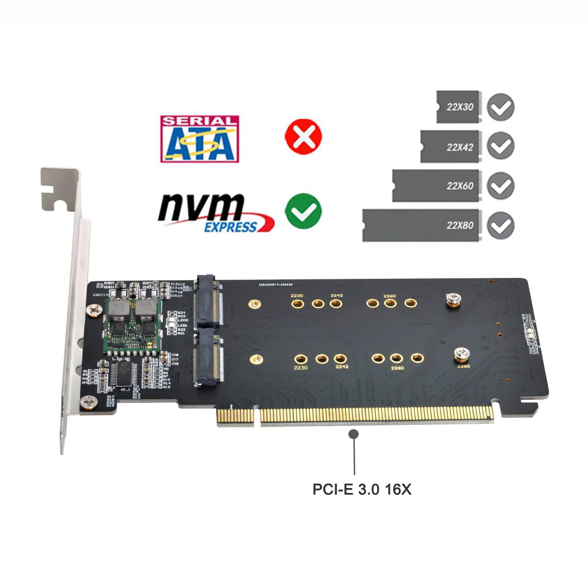 NFHK Combo M2 NGFF BKey mSATA SSD to SATA 30 Adapter Converter Case Enclosure with Switch - View 2 of 9