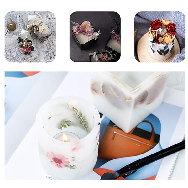 QUALLON 3 Packs Real Natural Dried Flowers for DIY Crafts Mobile Phone Cases Jewelry and Candle Making Mixed Multi-Color Accessories - View 5 of 8