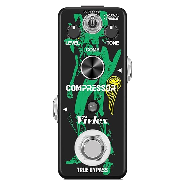 Vivlex Vivlex LEF-333 Mini Analog Compressor Pedal for Electric Guitar and Bass True Bypass Stompbox Effects Pedal