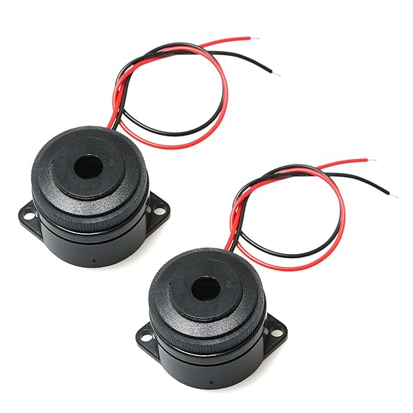 RLECS RLECS 2pcs 90dB Active Electronic Buzzer Alarm Sounder for Arduino DC 24V Piezo Speaker with Wires - View 2 of 6