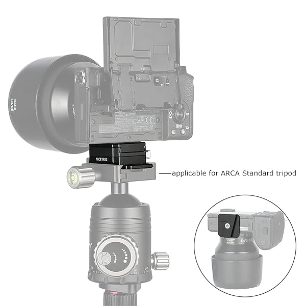 NICEYRIG NICEYRIG Mini Quick Release Base Plate with V-Lock Mount Arca-Swiss Standard for SLR Camera Battery Pack Recorder Flash Light 441 - View 5 of 9
