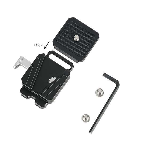NICEYRIG NICEYRIG Mini Quick Release Base Plate with V-Lock Mount Arca-Swiss Standard for SLR Camera Battery Pack Recorder Flash Light 441 - View 6 of 9